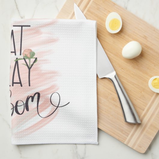 Inspirationsweiche rosa Blumenmuster zum Pray Bloo Geschirrtuch (Viertel Falte)