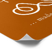 Inspirationsweisende Wörter rotieren orange positi Poster (Ecke)