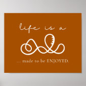 Inspirationsweisende Wörter rotieren orange positi Poster (Vorne)