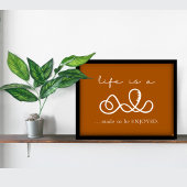 Inspirationsweisende Wörter rotieren orange positi Poster