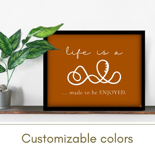 Inspirationsweisende Wörter rotieren orange positi Poster