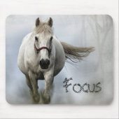 Inspirationsweißes Pferd Mousepad (Vorne)