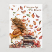 Inspirationswissen ist Power-Herbstlaub Postkarte (Vorderseite)