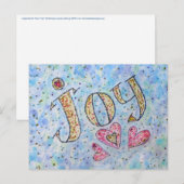 Inspirationswort "Freude" Postkarte (Vorne/Hinten)