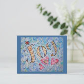 Inspirationswort "Freude" Postkarte (Stehend Vorderseite)
