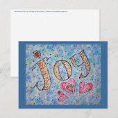 Inspirationswort "Freude" Postkarte (Vorne/Hinten)