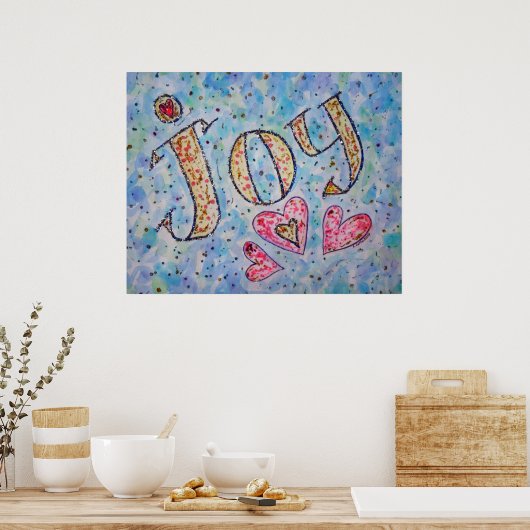 Inspirationswort "Joy" Poster (Küche)
