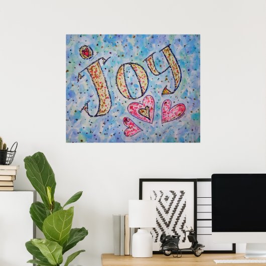 Inspirationswort "Joy" Poster (Heimbüro)