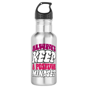 Inspirationsworte "behalt immer eine positive Eins Edelstahlflasche