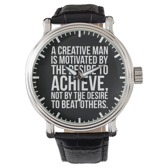 Inspirationsworte - Ziel ist es, Armbanduhr (Vorderseite)