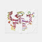 Inspirationswörter Chemo Blanket Fleecedecke (Vorderseite (Horizontal))
