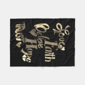 Inspirationswörter Chemo Blanket Fleecedecke (Vorderseite (Horizontal))