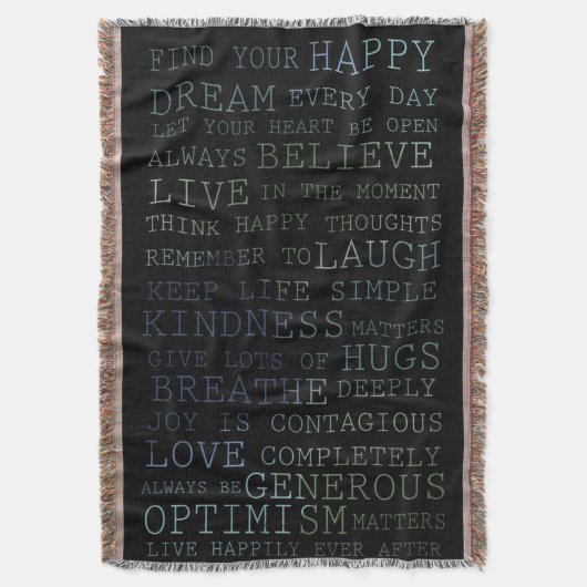 Inspirationswörter Decke (Vorderseite Vertikal)