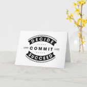 Inspirationswörter entscheiden für Erfolg Karte (Gelbe Blume)