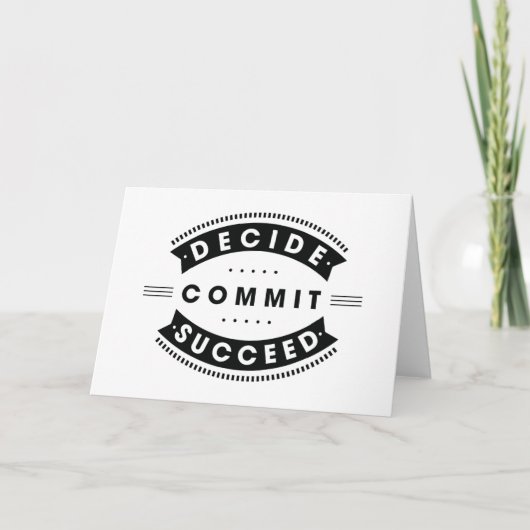 Inspirationswörter entscheiden für Erfolg Karte (Vorderseite)