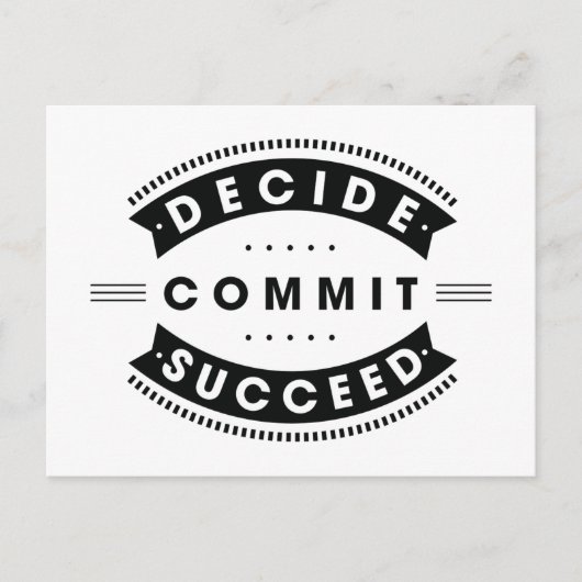 Inspirationswörter entscheiden für Erfolg Postkarte (Vorderseite)