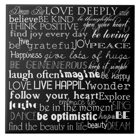 Inspirationswörter Fliese (Vorderseite)