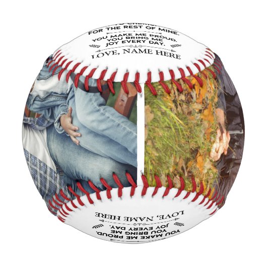 Inspirationswörter für meinen Sohn mit benutzerdef Baseball (Vorderseite)