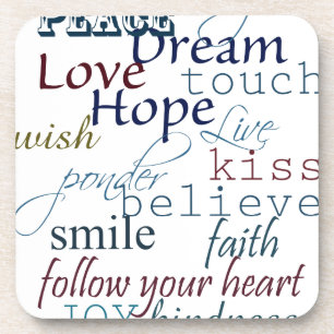 Inspirationswörter Getränkeuntersetzer