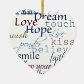 Inspirationswörter Keramik Ornament (Vorne)