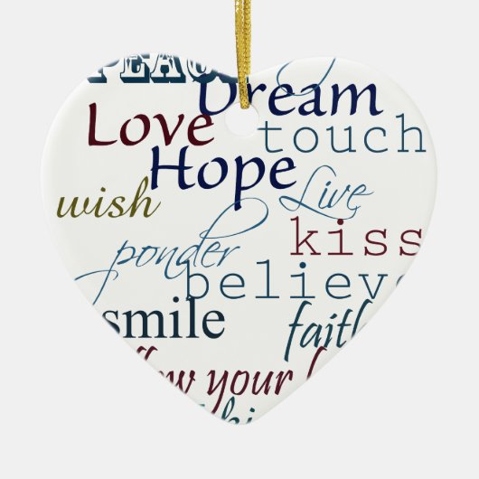 Inspirationswörter Keramik Ornament (Vorne)