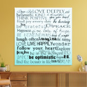 Inspirationswörter Leinwanddruck (Insitu (Wohnzimmer))