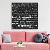 Inspirationswörter Leinwanddruck (Insitu (Wohnzimmer))