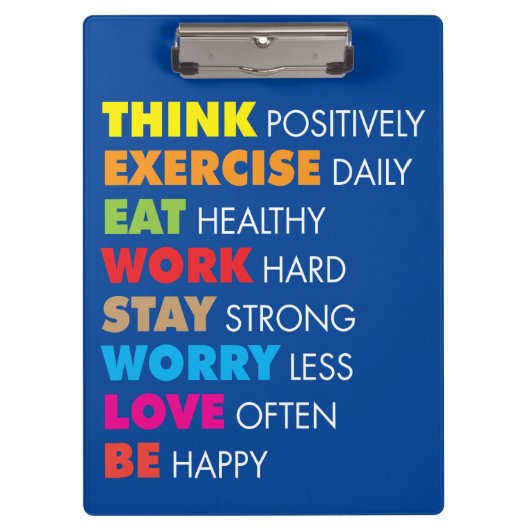 Inspirationswörter - Motivierend Klemmbrett (Vorderseite)