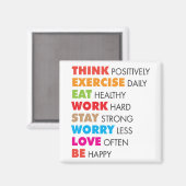 Inspirationswörter - Motivierend Magnet (Vorderseite/Rückseite)