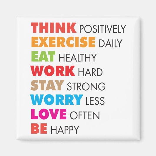 Inspirationswörter - Motivierend Magnet (Vorne)