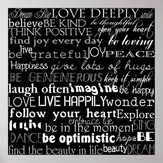 Inspirationswörter Poster (Vorne)