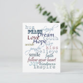 Inspirationswörter Postkarte (Stehend Vorderseite)