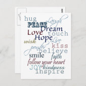 Inspirationswörter Postkarte (Vorne/Hinten)