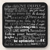 Inspirationswörter Untersetzer (Vorderseite)