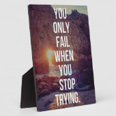 Inspirationswörter - Versagt, wenn Sie aufhören zu Fotoplatte (Seite)