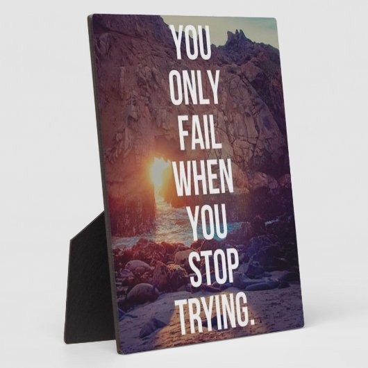 Inspirationswörter - Versagt, wenn Sie aufhören zu Fotoplatte (Seite)