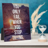 Inspirationswörter - Versagt, wenn Sie aufhören zu Fotoplatte (Seite)