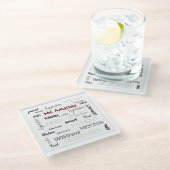 Inspirationswortmentor Lehrerbewertung Glasuntersetzer (Schrägansicht)