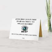 Inspirationszeichen Feiertagskarte (Rückseite)