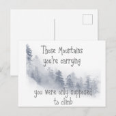 Inspirationsziffer für die Berge, die Sie tragen Postkarte (Vorne/Hinten)