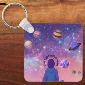 Inspirationsziffer, Galaxie-Thema, Ästhetik Schlüsselanhänger (Vorderseite)