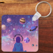 Inspirationsziffer, Galaxie-Thema, Ästhetik Schlüsselanhänger (Rückseite)