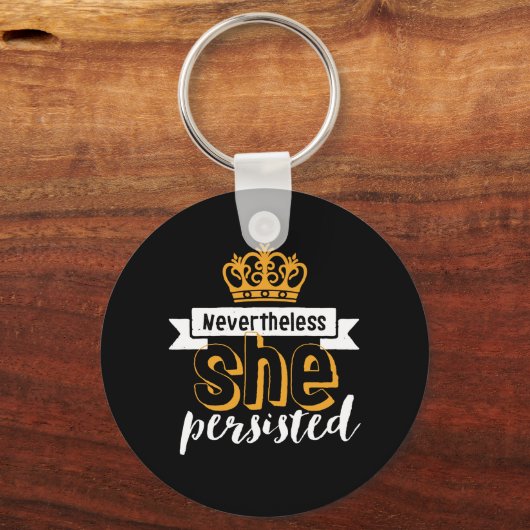 Inspirationsziffer, trotzdem beharrte sie schlüsselanhänger (Vorderseite)
