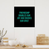 Inspirationsziffer über Freundschaft Poster (Küche)