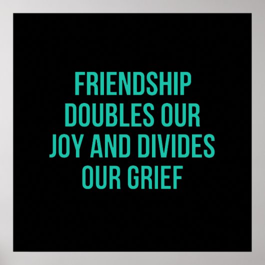 Inspirationsziffer über Freundschaft Poster (Vorne)
