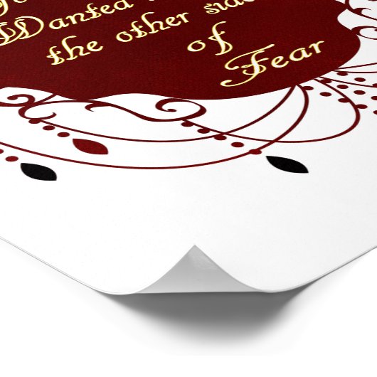 Inspirationsziffer über Träume und Mut Poster (Ecke)