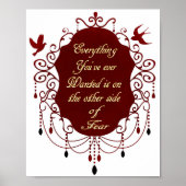 Inspirationsziffer über Träume und Mut Poster (Vorne)