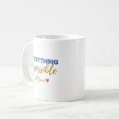 Inspirative „Alles ist möglich“-Tasse Kaffeetasse (Vorderseite Links)