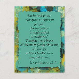 Inspirative christliche Bibel Gottes Gnade Postkar Postkarte