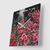 Inspirative Erinnerung zum Beten Quadratische Wanduhr (Winkel)